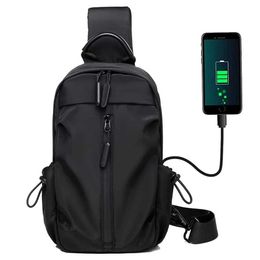 Laptop Cases Backpack 8 Inch Unisex Shoulder Bag for iPad Mini 6 2021 Tablet Bag USB Waterproof Travel Messenger Chest Pack Laptop Messenger Bags