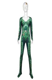 Mera Costume Aquaman Film Version Mera Cosplay Bodysuit 3D Imprimer Lycra Spandex Zentai costume Halloween Party suit9919272