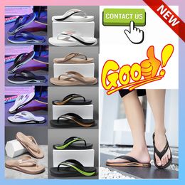 Free shipping Designer Casual Platform Slides Slippers Men Woman slip wear-resistant Light weight super soft soles flip flop Flat Beach sandals