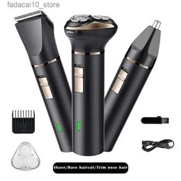 Electric Shavers Men's Rechargeable Electric Shave beauty kit for men electric shaver for men's razor Nose trimmer Beard Hair Clipper Cut Shaver Q240119