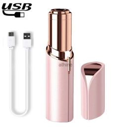 Epilators Portable Mini Lipstick Shape Electric Epilator USB Charging Painless Women Shaver Body Face Bikini Underarm Hair Removal YQ240119