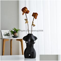 Chinese Style Products Modern Ceramic Vases For Home Decor Accessories Decorative Colour Body Flower Vase Drop Delivery Garden Arts Cr Dhvj9