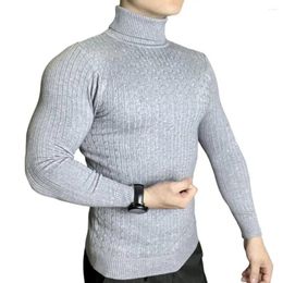 Men's Sweaters 2024 Knitted Sweater Turtleneck Autumn Winter Warm Men Casual Polo Neck Pullover Keep Knit Woollen Sweate