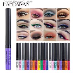 Eyeliner HANDAIYAN Colorful Eyeliner Pencil Eyes Cosmetics Brown Liquid Eye Liner Pen Makeup Color Eyeliners Waterproof Felt-tip Eyliner Q240119