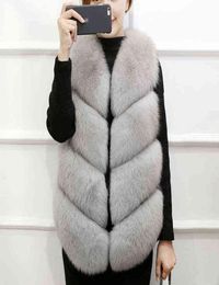 Womens Winter Faux Fur Warm Vest Gilet Sleeveless Waistcoat Jackets Coat Outwear 2112072765301