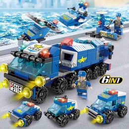 Christmas Toy Supplies Mini Fire Truck Police Car Engineering Vehicle Building Block Toys - Educational Fun for Boys Girls!vaiduryb
