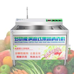 2024 Electric Ozone Vegetable Washing Machine For Hotel Canteen Fruits Stainless Steel Vegetables Eddy Current Cleaning Machine