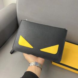 Luxury Designers Classic Little Monster Clutch Bags Italy Roma Brand Large Capacity Men Envelope Bag High Quality Fashion Solid Colour Lady Genuine Leather Handbag