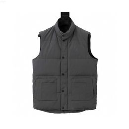 Men's Vests Gilet Designer Vest Jacket Luxury Down Woman Vests Feather Filled Material Coat Graphite Gray Black and White Blue Pop Couple Size Sxxl CSRP