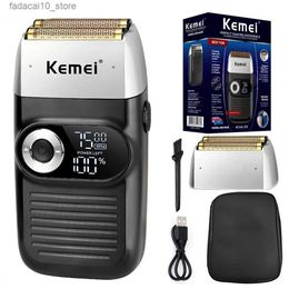 Electric Shavers Original Kemei Powerful Barber Pro Electric Shaver For Men Hair Beard Electric Razor Balds Head Shaving Machine KM-2026 Q240119