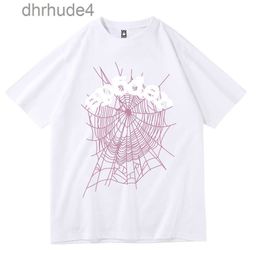 Designer Man t Shirt Foaming Printing Spider Web Pattern Women Tshirt Basketball the Letter Casual Climbing Middle Students Mountain Breathable Spring Summer A5M4