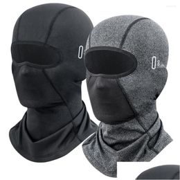 Motorcycle Helmets Winter Warm Cycling Cap Breathable Outdoor Sport Fl Face Er Scarf Bike Headwear Climbing Fishing Skating Hat Drop D Dhxwh