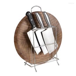 Kitchen Storage Stainless Steel Pot Cover Rack Chopping Board Holder Dish Lid Drying Anti-Slip Cutting Tools