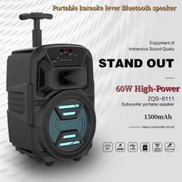 Speakers Portable Home Karaoke Speaker Wired Microphone High Volume Stereo Surround RGB Light Effect Bluetooth Speaker TWS Caixa De Som