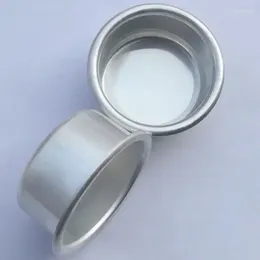 Candle Holders 20pcs Aluminium Cups 38.8 18mm Tray Candles Anti-dripping Wax Silver Jars Craft Candlelight Ornaments SPA