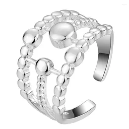 Cluster Rings AR1218 Wholesale Silver Colour Fashion Jewellery For Boys Girls Women Men S925 Sterling Charms