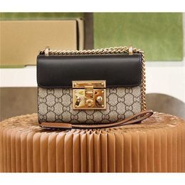 Luxurys designers Fashion womens high Quality baguette bag CrossBody Flap Printed Handbag Chains Real leather ladies Shoulder Bags purse Clutch Handbags P57 7889