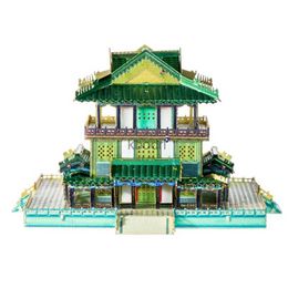 Craft Tools Art Model MU 3D Metal Puzzle Figure National tide in the palm building model KITS Assemble Jigsaw Puzzle Gift Toys For Children YQ240119