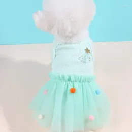 Dog Apparel Summer Dress Cute Female Pet Clothes Girl Princess Skirt Yorkshire Terrier Pomeranian Shih Tzu Poodle Bichon Clothing