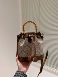 Luxury Designer Ophidia Womens Shoulder Bag Handbag Fashion Bamboo Top Handle Bucket Bags Classic Leather Messenger String Crossbody Purses Gifts -14