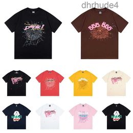 Cotton Y2k Spider t Shirts Pink Purple Young Thug Sp5der 555555 Men Women High Street Style Hip Hop Printing 555 Hoodie Quality A010 HJXF WZX4 ZN2L