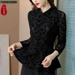 Women's Blouses Shirts 2023 Autumn Basic Wear S-3XL 2023 Women Elegant Office Lady Work Button Shirt Casual Slim Tunic Peplum Tops And Blouses YQ240119