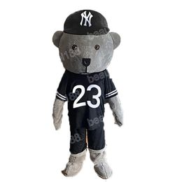 Adult Black T-Shirt Teddy Bear Mascot Costume High Quality customize Cartoon Plush Tooth Anime theme character Adult Size Christmas Carnival fancy dress