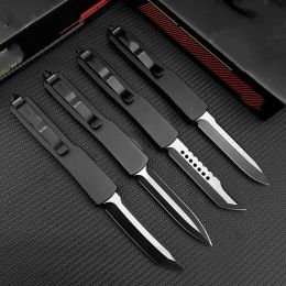 Tactical Auto Knife Outdoor Folding Pocket Knife D2 Blade Zinc Aluminium Alloy Handle Hunting Survival EDC Utility Tool with Clip