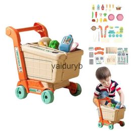 Tools Workshop New ldren Toys Kids Large Supermarket Shopping Cart Trolley Push Car Toys Basket Simulation Fruit Food Pretend Play House Toyvaiduryb