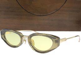 2024LUX CHRetro-Vintage Small Steric Oval Sunglasses UV400 51-24-150 Italy Plank 925s Titanium Metal Leg Tinted Glasses Goggles fullset design case