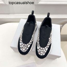JC Jimmynessity Choo Fashion Pumps Shoes Spring Round Dress Toe Women Crystal Decor Genuine Leather Bota Feminina Size 35-41