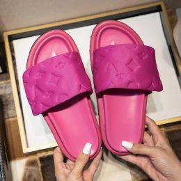 Designer Slides Women Pool Pillow Mules Fashion Beach Ladies Sandals Couples Soft Slipper Shoes Slippers Summer Flat Sandal Platform Slide Flip Flops Girls