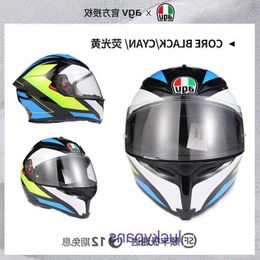 Men's Motorcycle AGV K5S Full Helmet New and Women's Four Seasons Safety Autumn Winter Anti fog Double Lens Racing 8V19