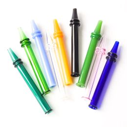 Mini Nectar Collector Colourful With 4.4Inch Nector Glass Straigh Dab Tube Smoking Accessories Glass Tips For Dab BJ