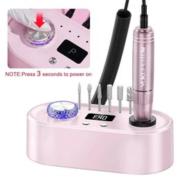 YOKEFELLOW 40000RPM Nail Drill Machine With HD Display Professional Electric Nail File For Acrylic Nails Gel for Home Salon Use 240119