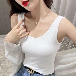 Designer tank top woman Tank Top Women's Summer Thin Underlay Short Slim Fit Racerback Sleeveless Inner Wear Comfortable and versatile for students6668899