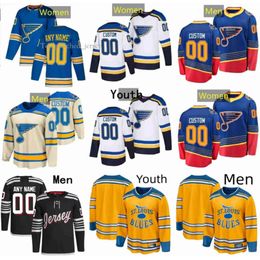 Custom Men St. ''blues''hockey Jerseys 25 Kyrou 89 Pavel Buchnevich 18 Robert Thomas 10 Brayden Schenn 72 Justin Faulk 20 Brandon Saad 8113