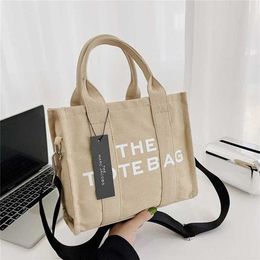 Women's Large Capacity Canvas Handbag Commuter English Letter Crossbody The Tote 7889