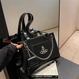 Trendy high-end tote 2023 new patent leather texture fashion versatile crossbody bag 80% off outlets slae