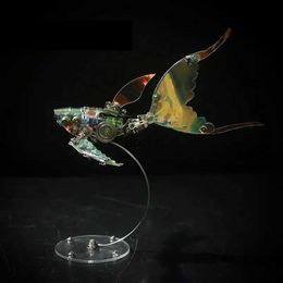 Candle Holders 3D Metal Puzzle Butterfly Winged Flying Fish Mechanical Assembly Kit Marine Life DIY Steampunk Models Kits Gift YQ240123