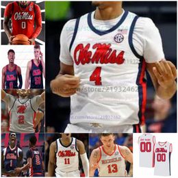 Ole Miss Basketball Jersey NCAA stitched jersey Any Name Number Men Women Youth Embroidered Austin Nunez TJ Caldwell Jaemyn Brakefield Cameron Barnes Jacob Gazzo