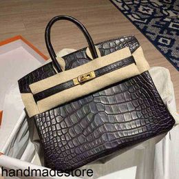 Platinum Handbag Designer Bag Crocodile Pattern Leather Women's 2024 European and American Fashion Leather Commuter Versatile Handbag