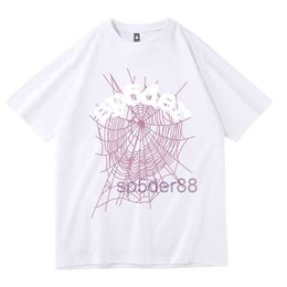 Designer Man t Shirt Foaming Printing Spider Web Pattern Women Tshirt Basketball the Letter Casual Climbing Middle Students Mountain Breathable Spring ERCD