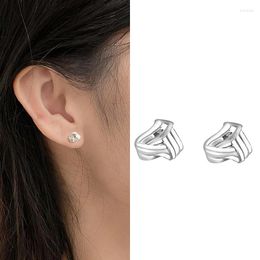 Stud Earrings 925 Sterling Silver Geometric Earring For Women Girl Simple Fashion Triangle Design Jewellery Birthday Gift Drop
