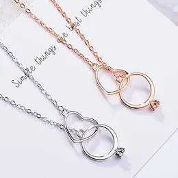 Pendants In 925 Sterling Silver Ring Heart Necklaces For Women Wedding Luxury Designer Jewellery Accesories Wholesale GaaBou Jewellery