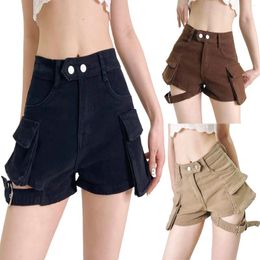 Women's Shorts High Waist Wide Leg Girls Summer Women Sexy Denim Casual Pants With Pockets