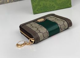 Womens designer wallet luxurys Ophidia zipper coin purses double letters mark short card holder high-quality ladies fashion small clutch bag with Original box