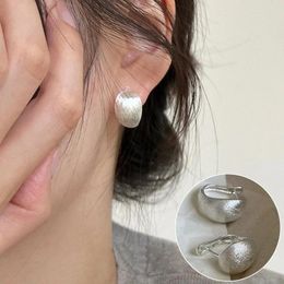 Hoop Earrings Minimalist Silver Fashion Frosted For Women Girls Trendy Elegant Earring Jewellery Prevent Allergy Party Accessories Gift