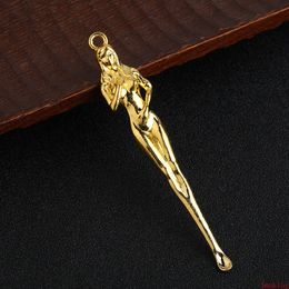 8 Styles Wax dabber tools atomizer tank metal 77mm jar smoking sexy girl woman mini dab tool stick spoon ear pick for dry herb with o ring titanium nail