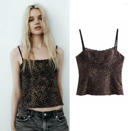 Women's Tanks ICCLEK 2024 Silk Satin Lingerie Halter Top Women Store Korean Dongdaemun High Quality Clothing Y2k